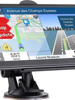 GPS Navigation for Car,Latest 2025 Map, 7 inch Touch Screen Real Voice Spoken Turn-by-Turn Direction Reminding Navigation System for Cars, GPS Satellite Navigator with Free Lifetime Map Update
