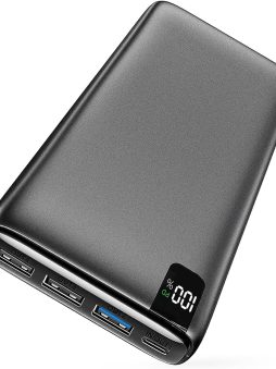 IXNINE Power Bank 26800mAh Portable Charger, 22.5W Fast Charging PD QC 3.0 Compact External Battery Pack with LED Display and 4 USB Outputs for Cellphone Tablet