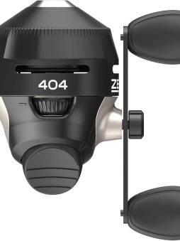 Zebco 404 Spincast Fishing Reel, Size 40 Reel, Right-Hand Retrieve, Built-in Bite Alert, Durable All-Metal Gears, Stainless Steel Pick-up Pin, Pre-Spooled with 15-Pound Zebco Fishing Line, Black